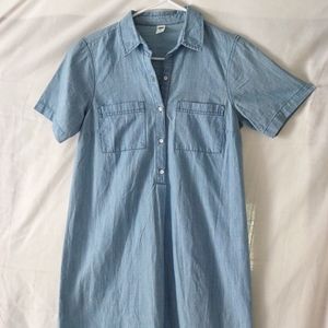 Denim Shirt-Dress, Sz 4, Lite-Blue, NWOT